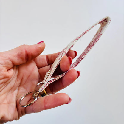 Toile de Jouy Keyfob | Handmade French Fabric Keychain