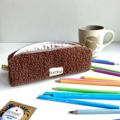 Teddy Pencil Case – Soft Fleece Pouch