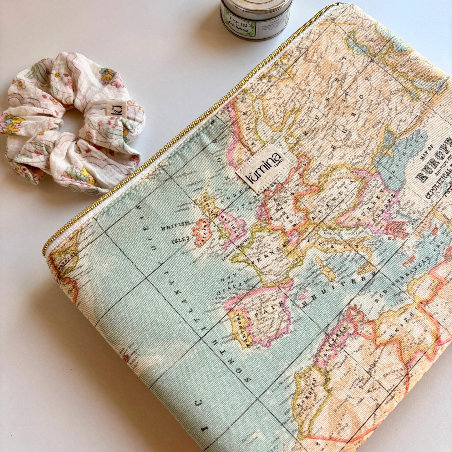 Laptop Sleeve & Tablet Sleeve 11–16” – Blue World Map PC Protective Case
