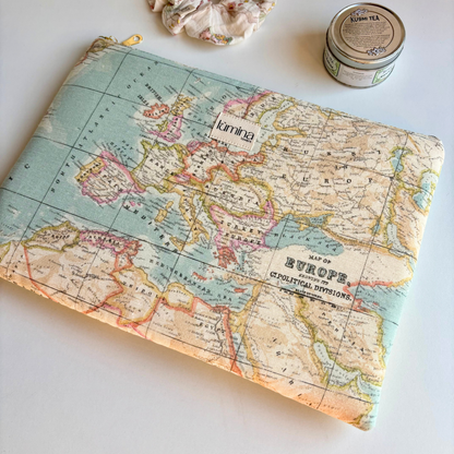 Laptop Sleeve & Tablet Sleeve 11–16” – Blue World Map PC Protective Case