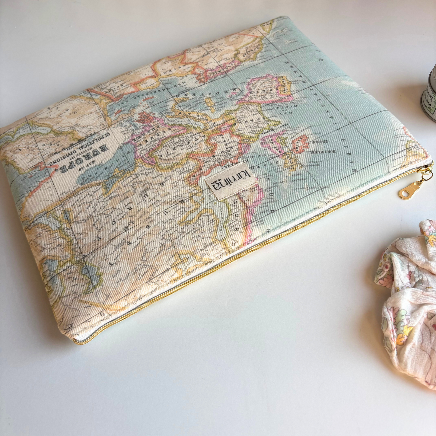Laptop Sleeve & Tablet Sleeve 11–16” – Blue World Map PC Protective Case