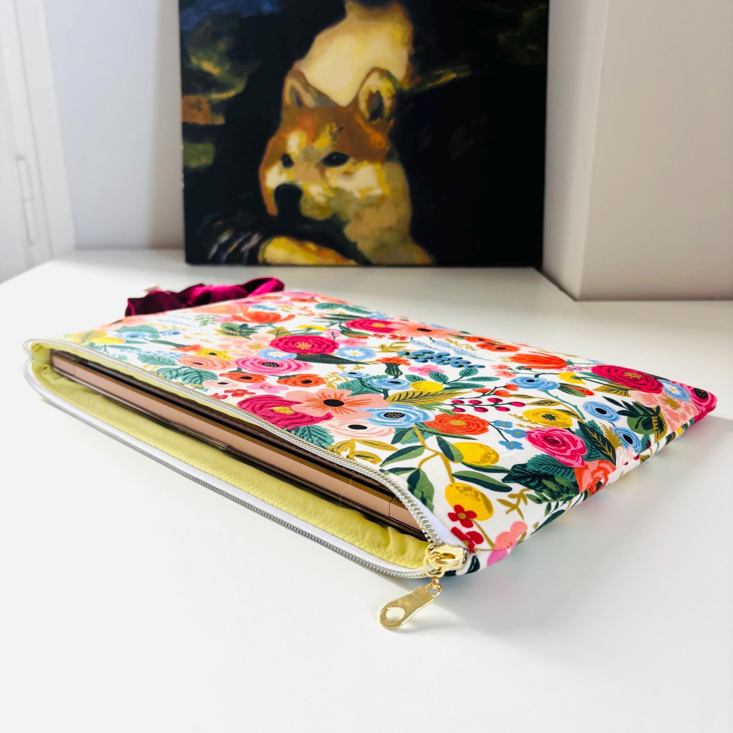 Laptop & Tablet Sleeve 11"–16” – Floral crush with front pocket