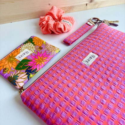 Laptop & Tablet Sleeve 11"–16” – Purple and Orange Gingham