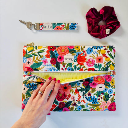 Laptop & Tablet Sleeve 11"–16” – Floral crush with front pocket
