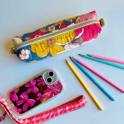 Pencil Case – Vintage Floral Makeup Bag & Zipper Pouch