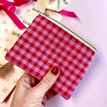 Coquette coin purse with cherry ruffle | AirPod pouch