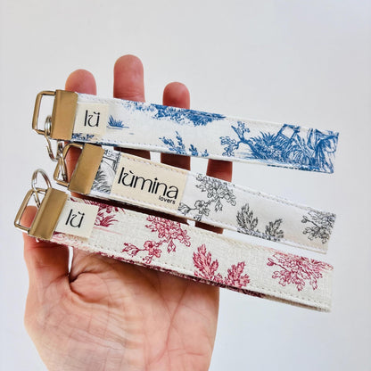 Toile de Jouy Keyfob | Handmade French Fabric Keychain