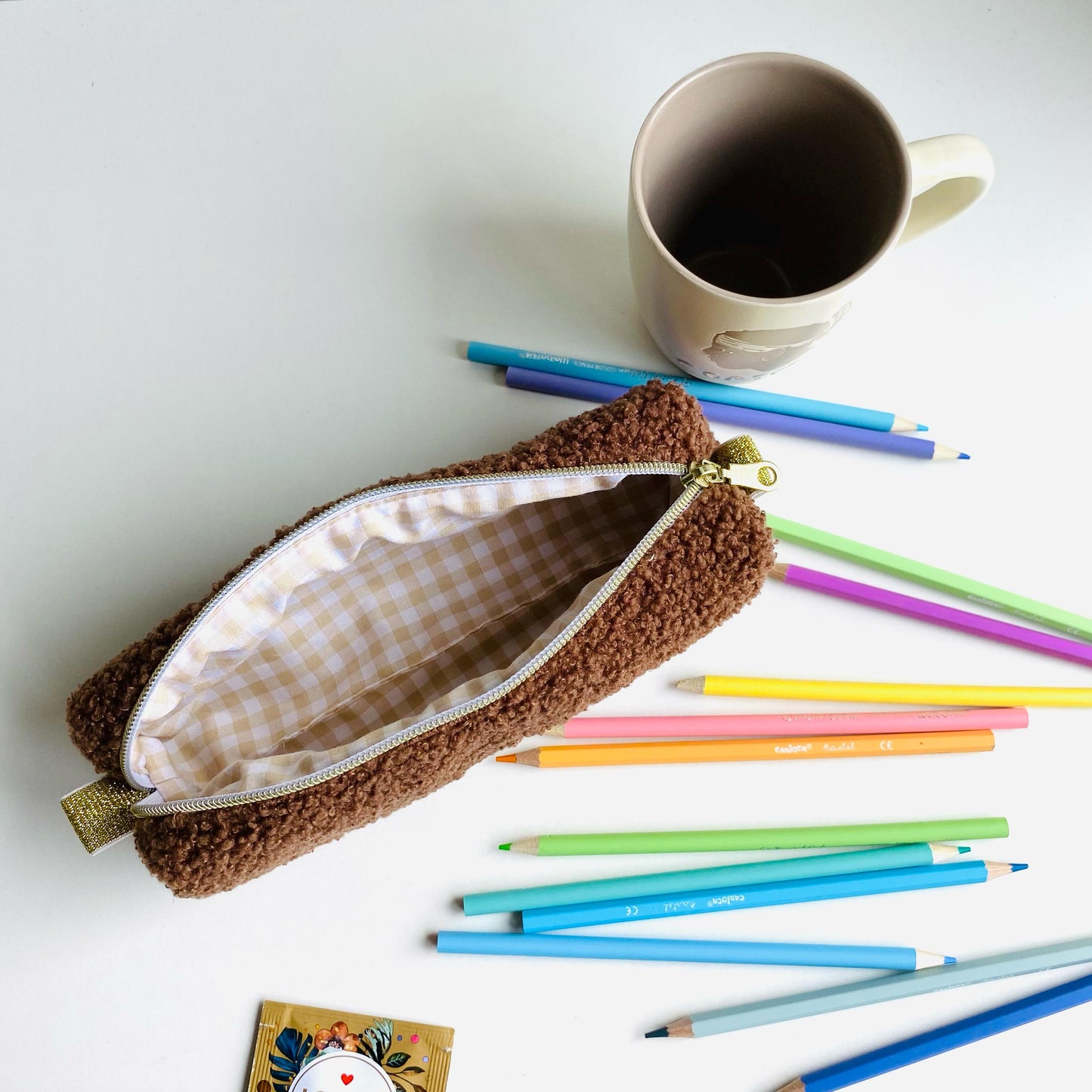 Teddy Pencil Case – Soft Fleece Pouch
