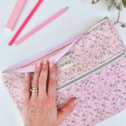 Laptop & Tablet Sleeve 11"–16” – Floral garden with front pocket
