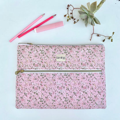 Laptop & Tablet Sleeve 11"–16” – Floral garden with front pocket
