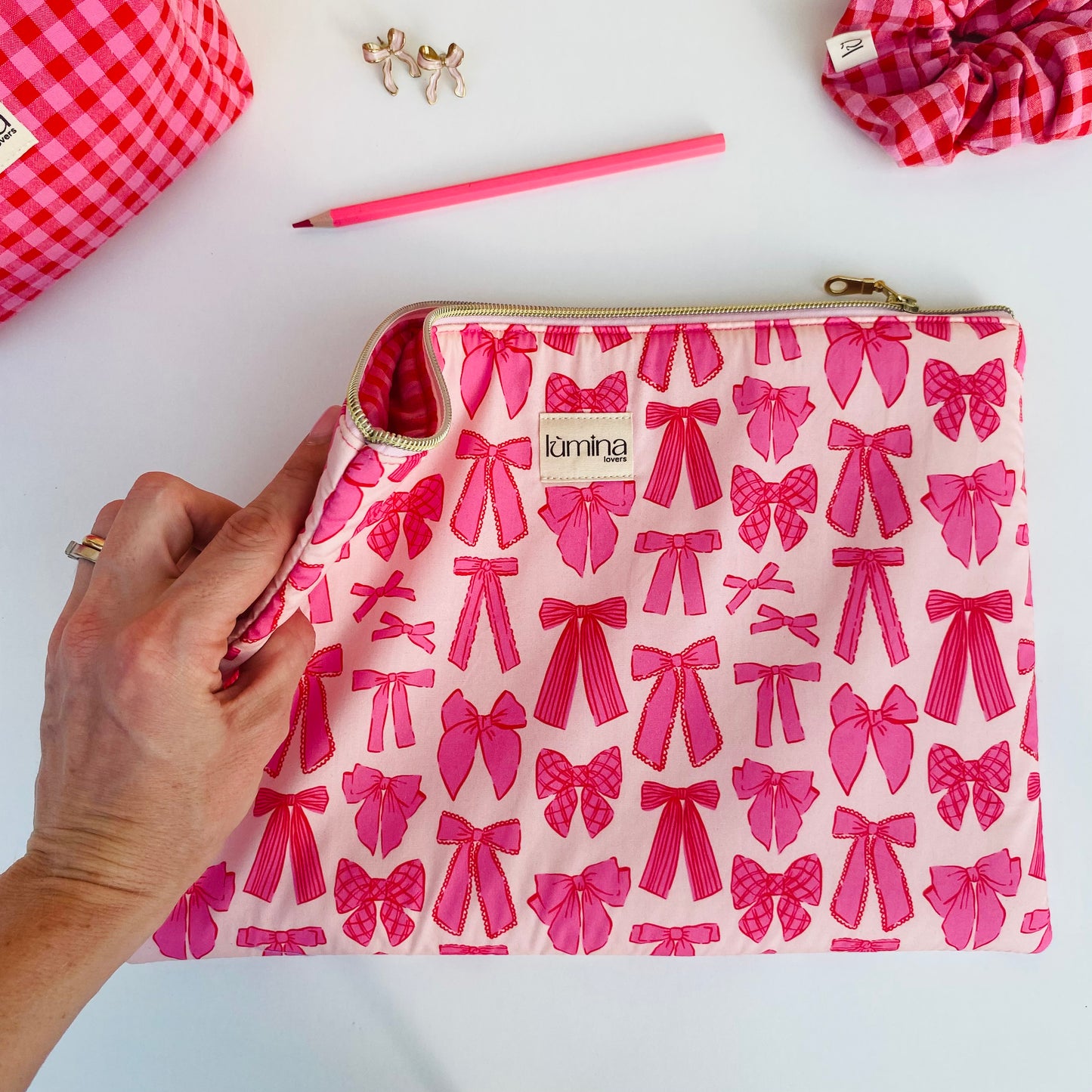 Laptop & Tablet Sleeve 11–16” – Cover with bows for Portable PC