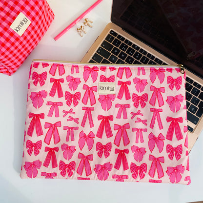 Laptop & Tablet Sleeve 11–16” – Cover with bows for Portable PC
