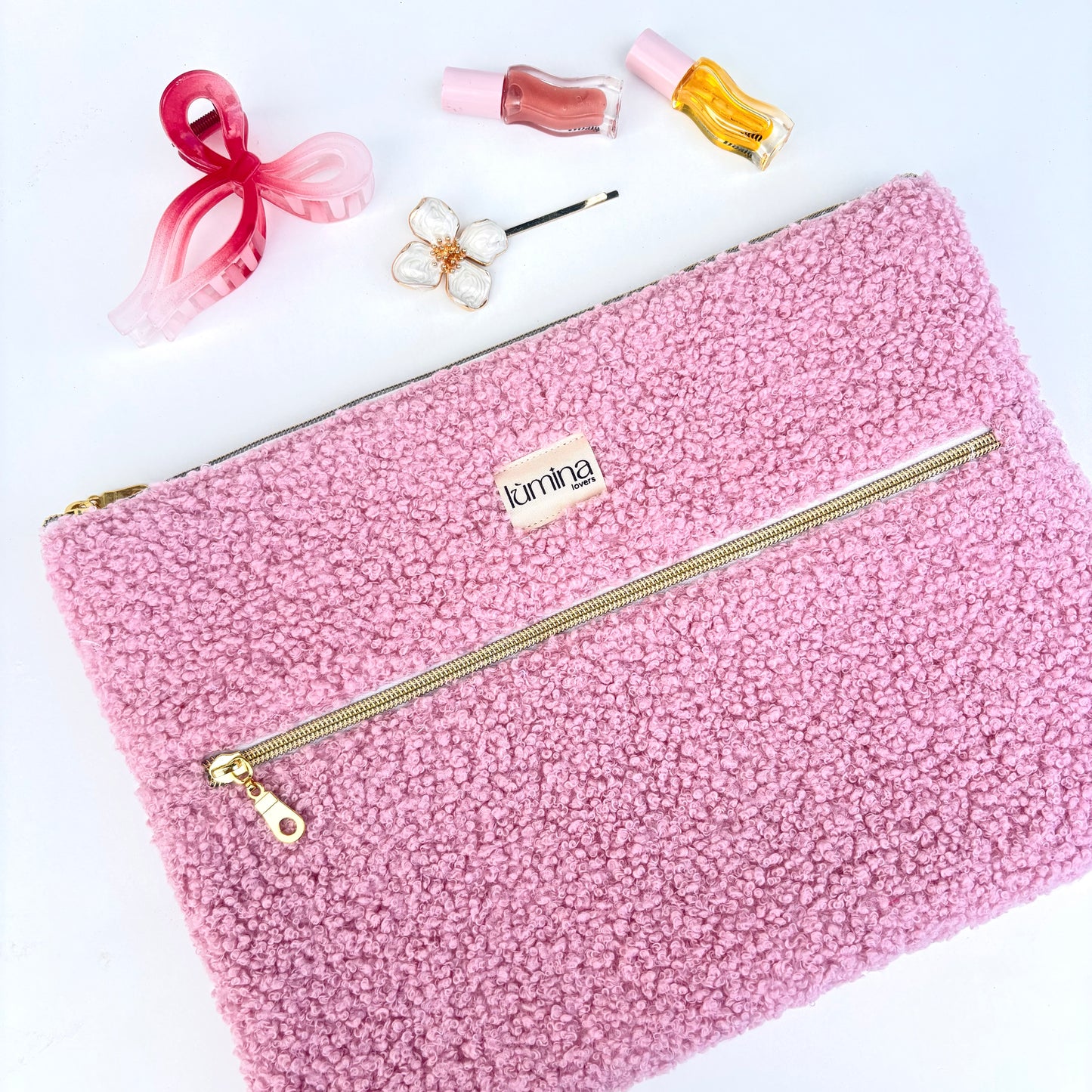 Laptop Sleeve 11"–16” –  Pink Teddy case with front pocket