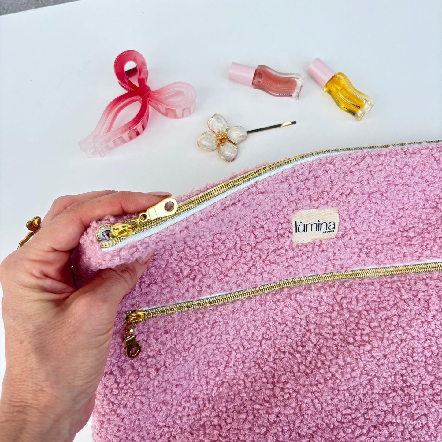 Laptop Sleeve 11"–16” –  Pink Teddy case with front pocket