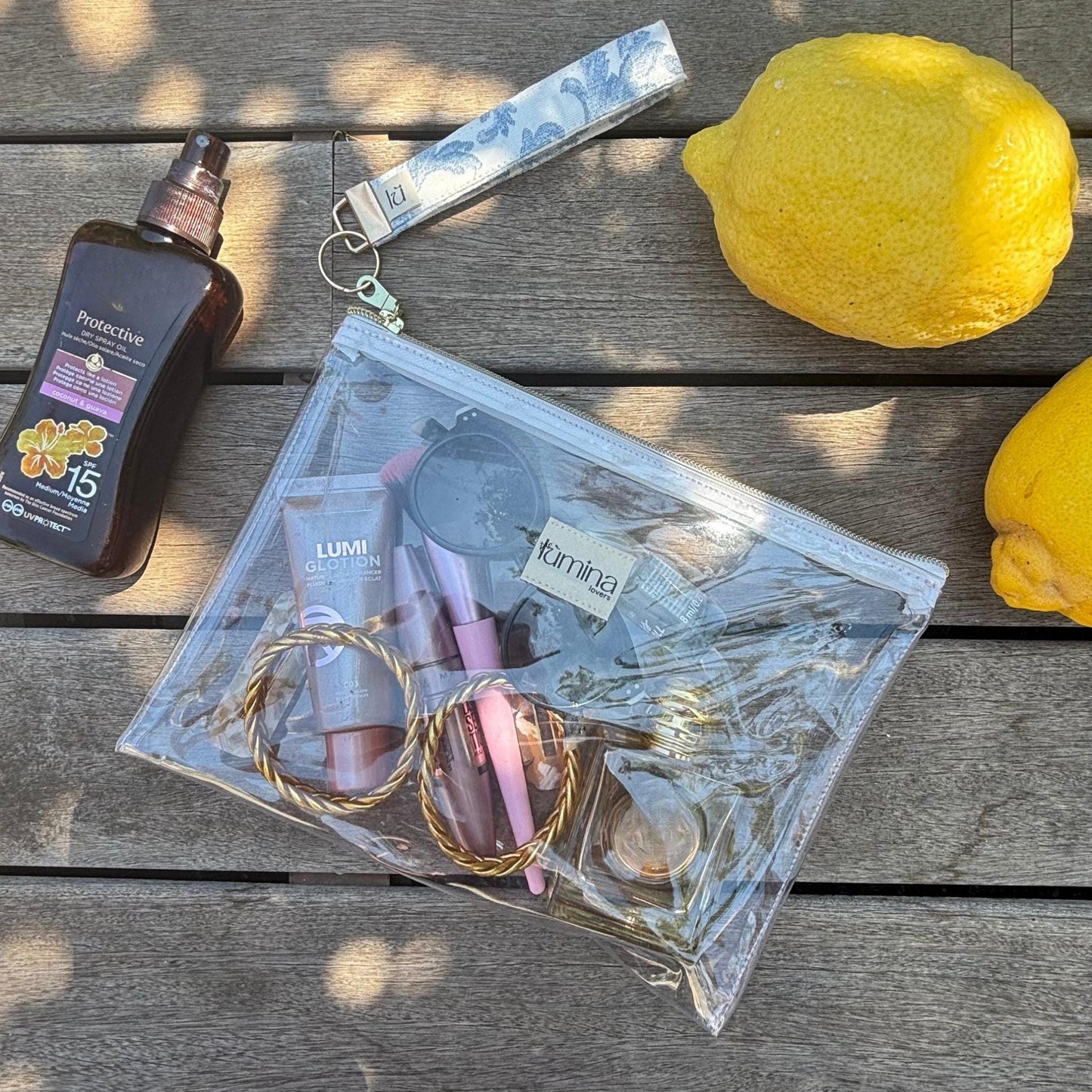 Clear PVC travel pouch | Flat Transparent Makeup Bag