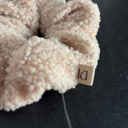 Beige Teddy Scrunchie