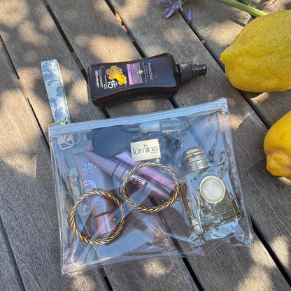 Clear PVC travel pouch | Flat Transparent Makeup Bag
