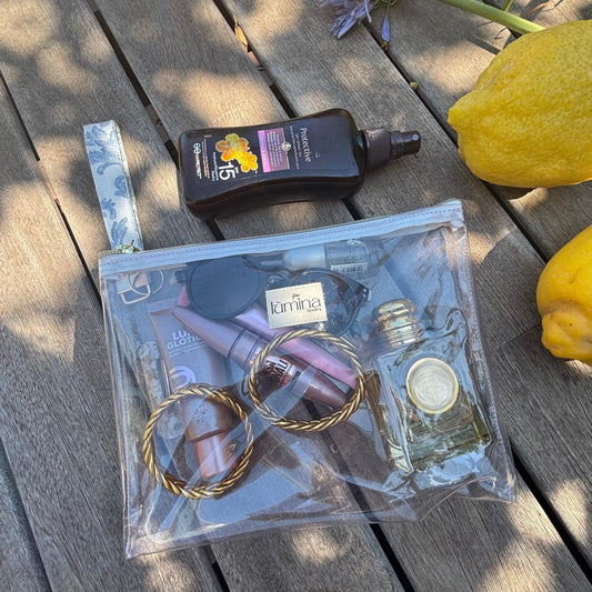 Clear PVC travel pouch | Flat Transparent Makeup Bag
