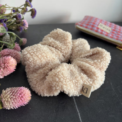Beige Teddy Scrunchie