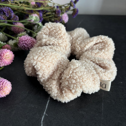 Beige Teddy Scrunchie