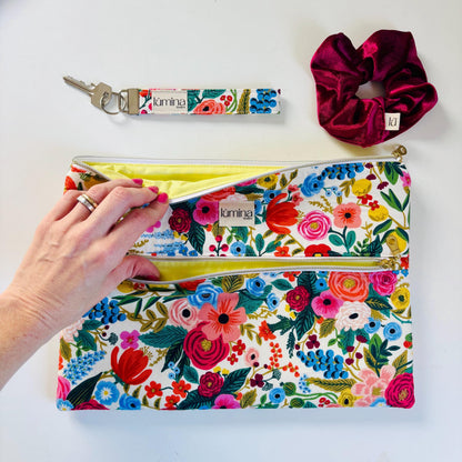 Laptop & Tablet Sleeve 11"–16” – Floral crush with front pocket