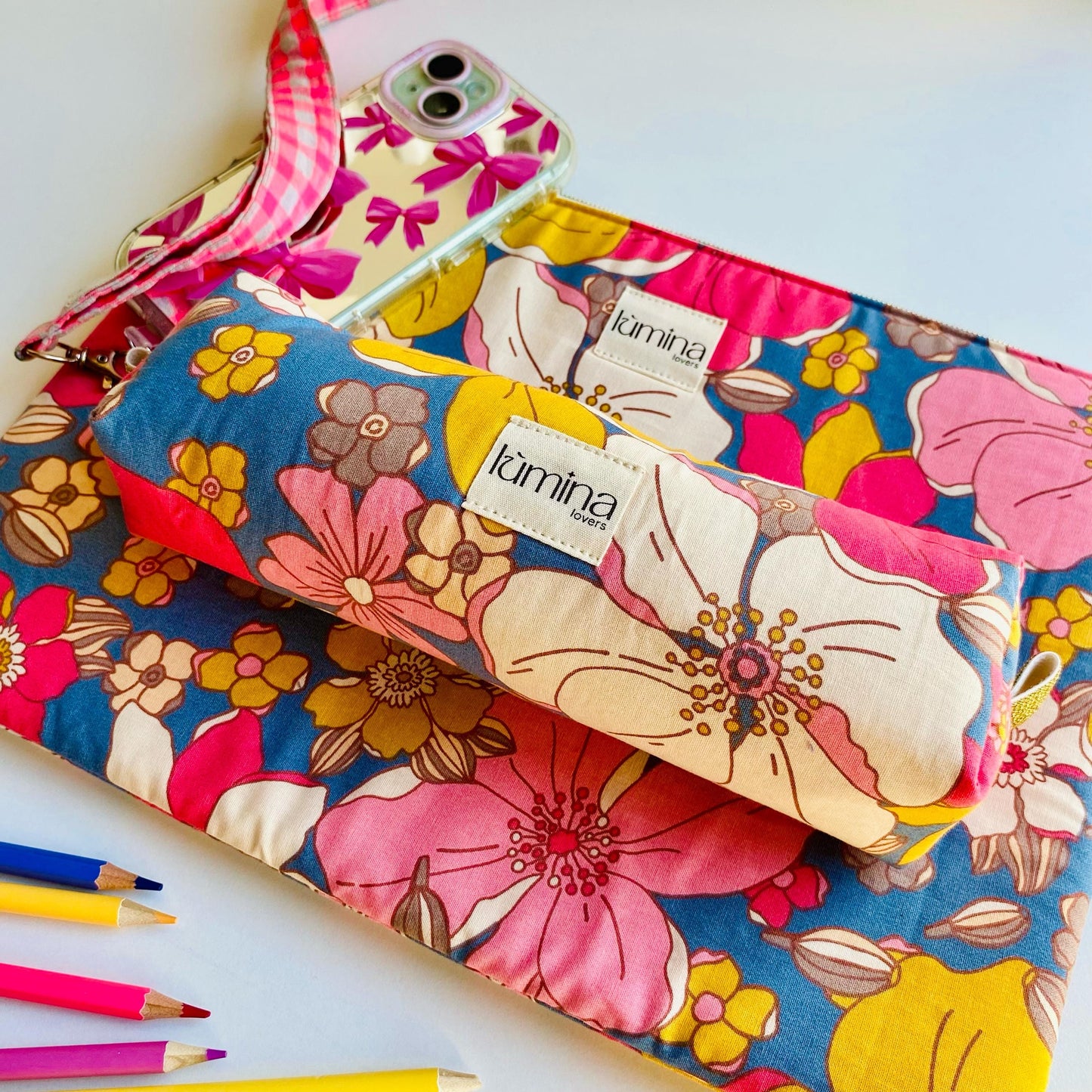 Pencil Case – Vintage Floral Makeup Bag & Zipper Pouch