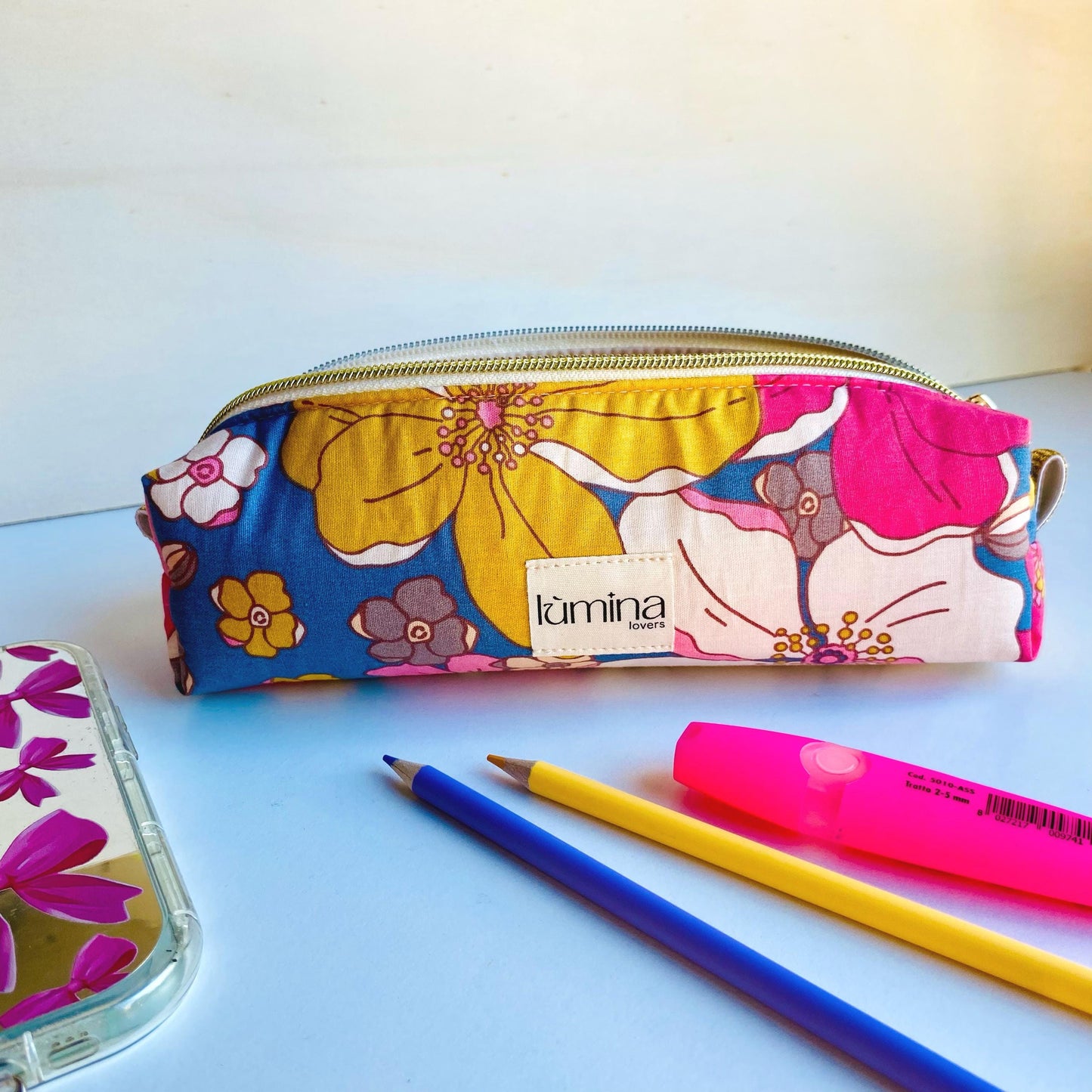 Pencil Case – Vintage Floral Makeup Bag & Zipper Pouch