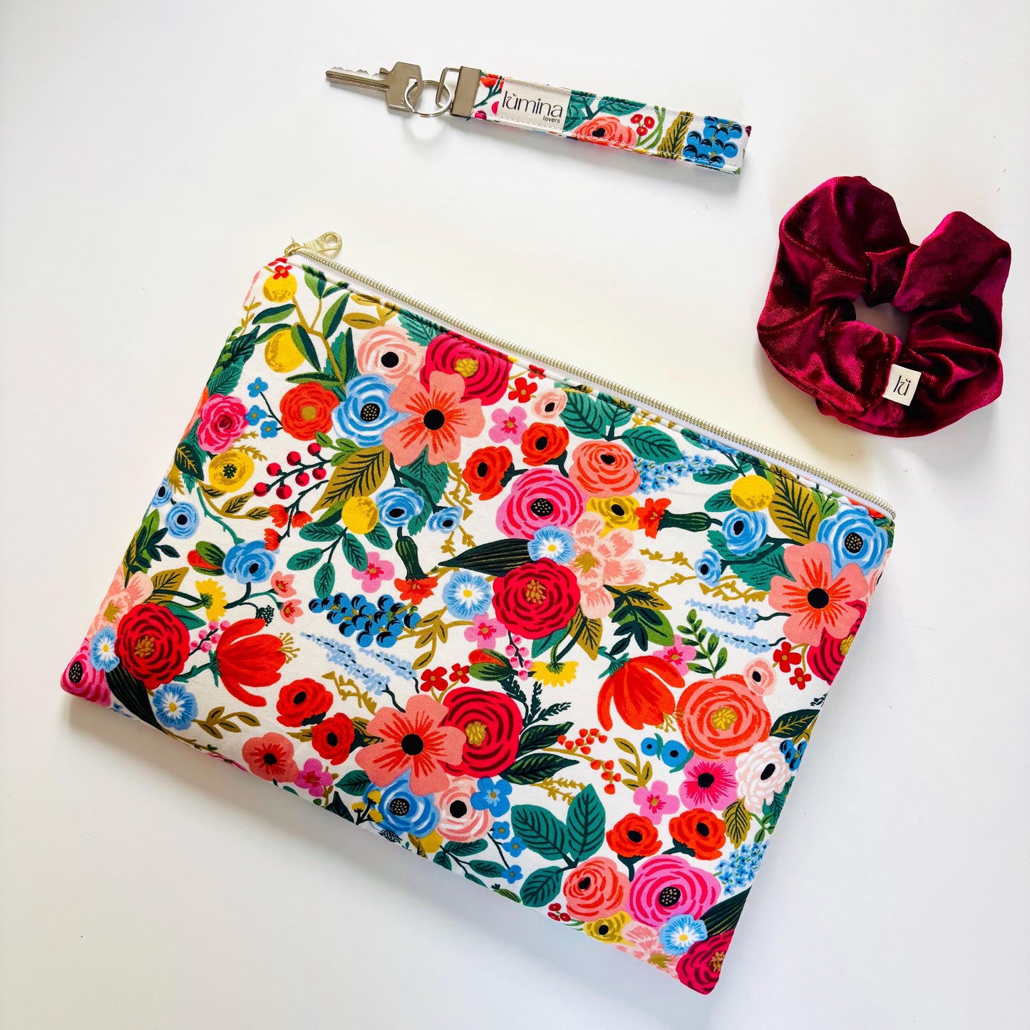 Laptop & Tablet Sleeve 11"–16” – Floral crush with front pocket